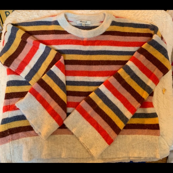 Madewell striped belle sleeve sweater - Picture 3 of 4
